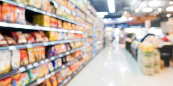 supermarket shelves