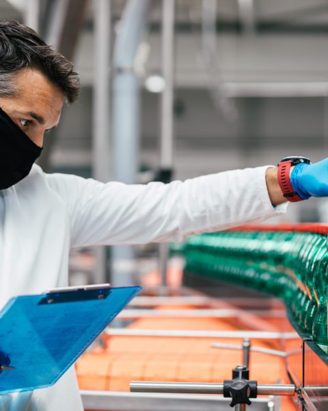 Male Inspecting in Food Quality Control Department